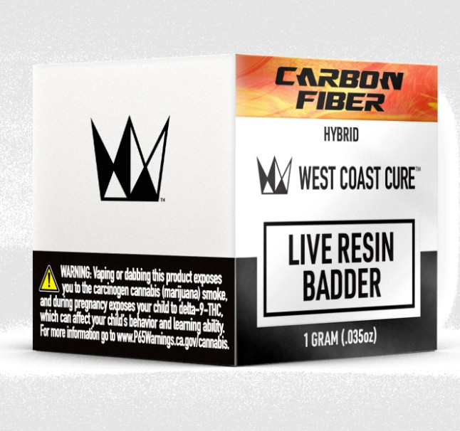 West Coast Cure - Carbon Fiber (Live Resin Badder - Hybrid) THC 68.29%