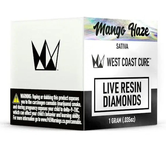 West Coast Cure - Mango Haze (Live Resin Diamonds - Sativa) THC 86.021%
