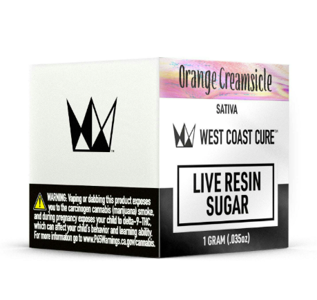 West Coast Cure - Orange Creamsicle (Live Resin Sugar - Sativa) THC 86.18%