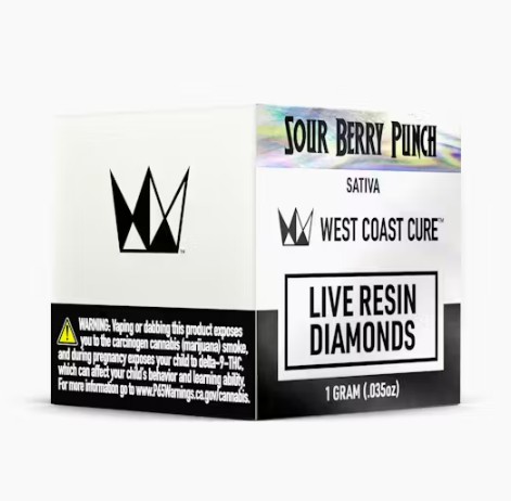 West Coast Cure - Sour Berry Punch (Live Resin Diamonds - Sativa) THC 79.363%