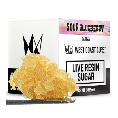 West Coast Cure - Sour Blueberry (Live Resin Sugar - Sativa) THC 80.425%