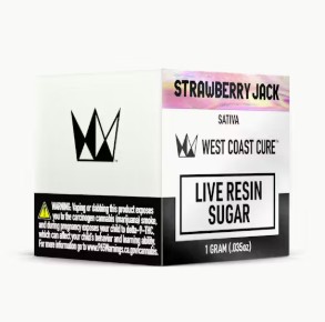West Coast Cure - Strawberry Jack (Live Resin Sugar - Sativa) THC 78.38%