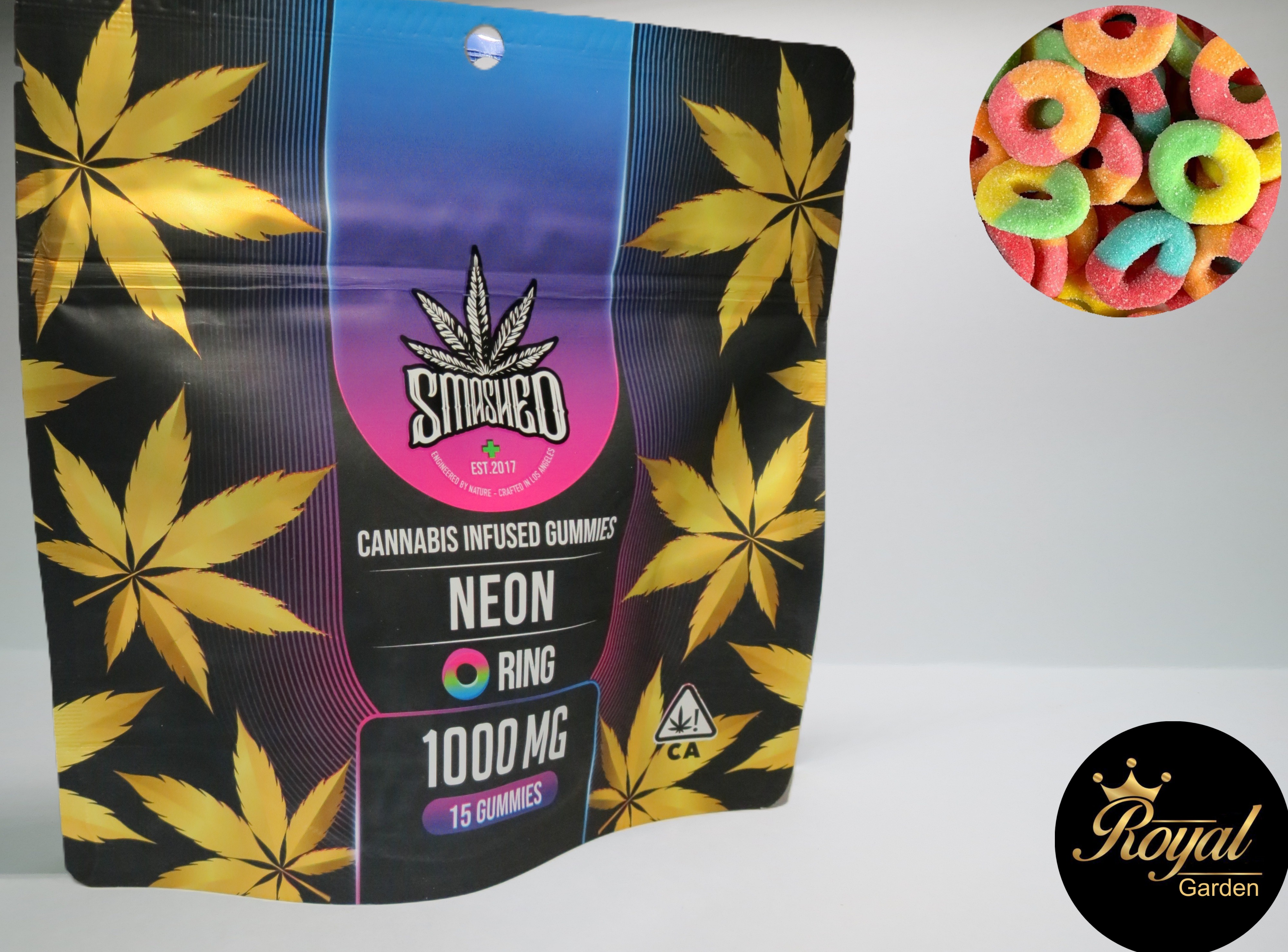 Smashed - Neon Sour Rings (1500mg)
