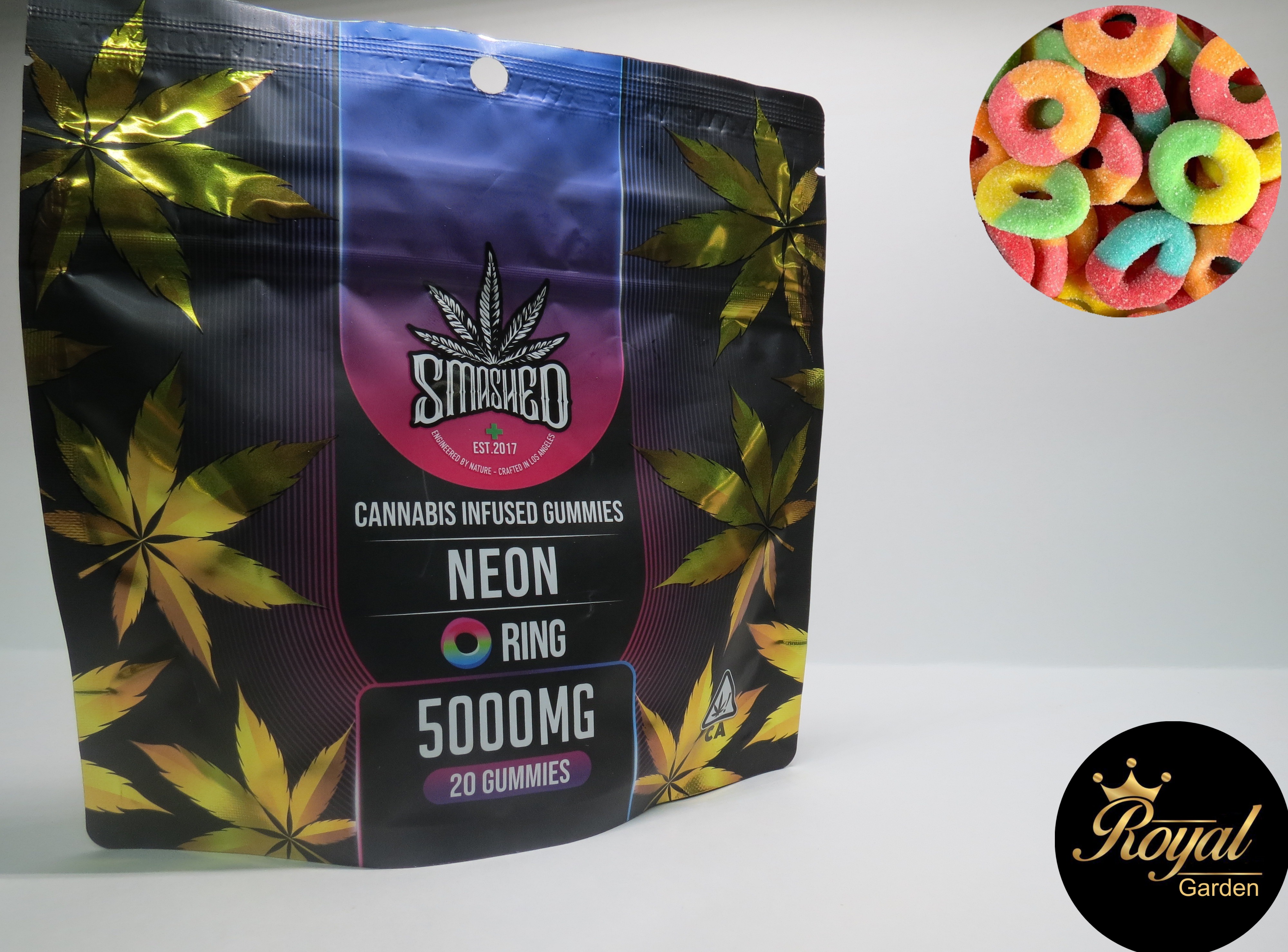 Smashed - Neon Sour Rings (5000mg)