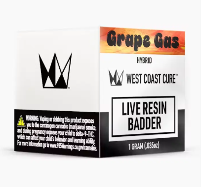 West Coast Cure - Grape Gas (Live Resin Badder - Hybrid) THC 70.75%